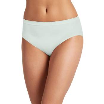 Jockey Women's Underwear Matte & Shine Seamfree Bikini, White, 6 