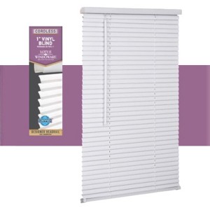Living Accents Vinyl 1 in. Mini-Blinds 26 in. W X 72 in. H White Cordless - 1 of 1