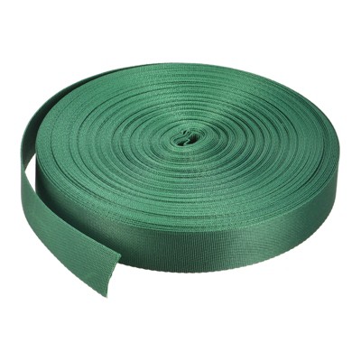 Unique Bargains Flexible Thick Outdoor Tight Weave Flat Nylon Webbing Strap Green
