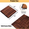 Dolonm 12"x12" Patio Deck Tiles, DIY Module Interlocking Decking Tiles Floor Tile,Easy and Quick Installation Court Tiles - 3 of 4