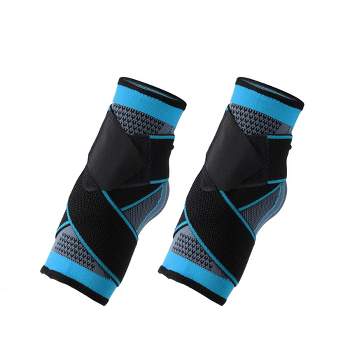 Unique Bargains Ankle Brace Achilles Tendon Wrap Support Adjustable Ankle Compression Sleeve Socks 1 Pair