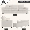 Vipbear 88 Inch Mordern Sofa Couch,Cloud Sofa Couch with Extra Deep Seats,Modern 3 Seater Sofa Couches,Cotton Linen Fabric Loveseat Sofas - 2 of 4