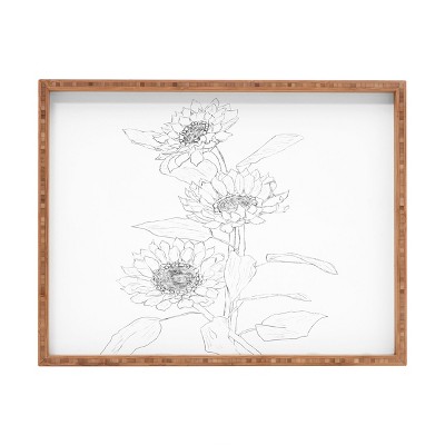 Nadja Sunflower Line Sami Rectangular Tray - Deny Designs