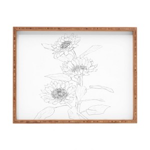 Nadja Sunflower Line Sami Rectangular Tray - Deny Designs - 1 of 2