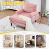 KTMBDW Chaise Lounge Chair Indoor, 49" Chenille Upholstered Sofa Bed for Living Room, Movie Room, Bedroom with 4 Storage Pockets - 4 of 4