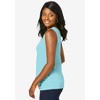 Jessica London Stretch Cotton Horseshoe Neck Tank - 4 of 4