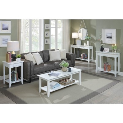 American Heritage Coffee Table with Shelf White - Breighton Home