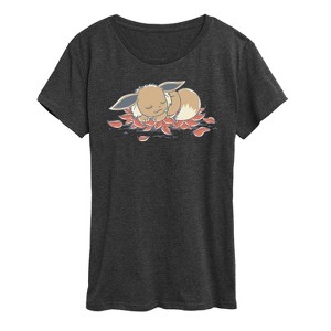 Women's - Pokémon - Sleeping Eevee Short Sleeve Graphic T-Shirt - 1 of 4