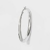 Silver Plated Graduated Hoop Earrings 50mm - A New Day™ Silver - 2 of 2