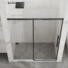 60"x72" Semi-Frameless Sliding Shower Door, 1/4"(6mm) Clear Tempered Glass with Easy-Clean Coating, Stainless Steel Hardware, Matte Black Finish - 4 of 4