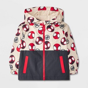 Toddler Boys' Marvel Spider-Man Windbreaker Jacket - Red/Black - 1 of 4