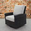 Courtyard Casual Cheshire Swivel Glider Swivel has Deeper Seat 26" Swivel Does Not Recline   Solution Dyed Acrylic with EverBloc DWR Treatment - 2 of 4
