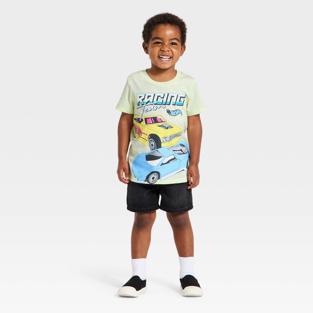 Toddler Boys' Hot Wheels T-Shirt - Green - thumbnail 4