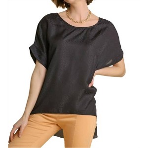 Women's Animal Jacquard Dolman Sleeve Top - umgee - 1 of 4