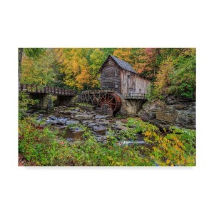22" x 32" Grist Mill Fall 1 by Galloimages Online - Trademark Fine Art: Canvas, Mid-Century Modern, Photorealism, Unframed - 1 of 4