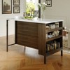 Famapy Kitchen Island Cart with Marble Countertop,2 Drawers,6 Shelves,Metal Legs,Ample Storage,Pantry Cabinet,Dining Table,All-in-One Kitchen Solution - 4 of 4