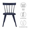 Modway Sutter Modern Farmhouse Wood Dining Chair in Midnight Blue 21 x 21.5 x 32.5 – Rustic Slatted Back Chair for Kitchen or Dining - 2 of 4