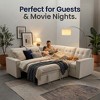 Dyonery 5-Seat Modular Sectional Sofa Bed, L-Shaped Sleeper Couch with Recliner, Storage, USB Ports & Chenille Fabric, for Small Spaces - 4 of 4