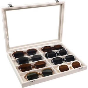 12-Grid Velvet Jewelry Tray with Lid for Stackable Drawer Storage - 1 of 4