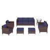 Sonkuki 7 Pieces Outdoor Furniture Set with Side Table, Patio Chair with Washable Cushion - 2 of 4