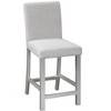 VYNXARIA 5 Piece Counter Height Table Set,Wooden Kitchen Table Set with Square Table and 4 Upholstered Chairs for Kitchen,Dining Room - 4 of 4
