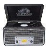 Victor® Monument Dual-Bluetooth® Belt-Drive 8-in-1 Music Center with Turntable, CD, and Cassette Player, VWRP-5000-GR in Silver - 2 of 4
