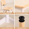 Jojoka Kids Table and 4 Chair Set,Height Adjustable Toddler Table and Chairs Set with Non-Slip Table Legs - 2 of 4