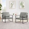 CAVINAS Leather Accent Chair with Mid-Height Backrest and Non-Slip Adsorption Feet,Upholstered Living Room Chairs,Reading Chairs for Living Room - 4 of 4