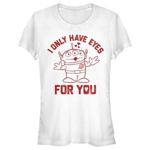 Juniors Womens Toy Story Alien I Only Have Eyes for You T-Shirt - 1 of 4
