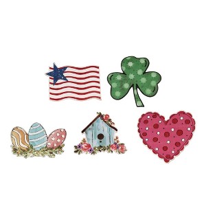 Transpac MDF Oversized Heart Magnets w/Table S/5 Home Decorations Spring - 1 of 1