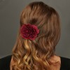 Unique Bargains Artificial Flower Peony Hair Clip 2 Pcs - 2 of 4