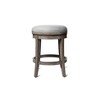 Maven Lane Alexander Backless Counter Stool in Reclaimed Oak Finish with Ash Grey Fabric Upholstery 27" - 3 of 4