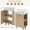 Whisen Modern Floating Bathroom Storage Cabinet Bathroom Vanity with Ceramic Sink and Left Side Storage - 3 of 4