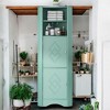 Alilang 14.96 Inch Tall Corner Storage Cabinet with Adjustable Shelves and Double Doors-Green - 2 of 4