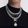 Retro Coin Pendant Necklace - Gold Layered Chunky Chain Choker for Women, Birthday Gift - 3 of 4