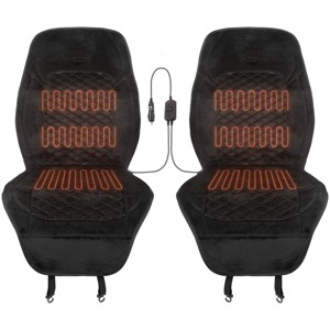Stalwart 12V Heated Seat Covers for Cars 2-Pack - 1 of 4