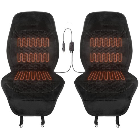 Stalwart 12v Heated Seat Covers For Cars 2-pack : Target