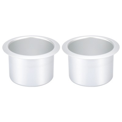 Unique Bargains Aluminum Alloy Cup Drink Holder Matte for Marine Boats RVs Silver Tone 2.44"x4.02" 2Pcs