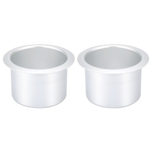 Unique Bargains Aluminum Alloy Cup Drink Holder Matte for Marine Boats RVs Silver Tone 2.44"x4.02" 2Pcs - 1 of 4