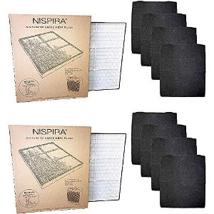 Nispira Whirlpool 8171434K Large Air Purifier HEPA and 4 Carbon Pre Filter Set For Whispure 510 AP510, AP530, AP450, AP51030K & AP51030KB, 2 Units - 1 of 4