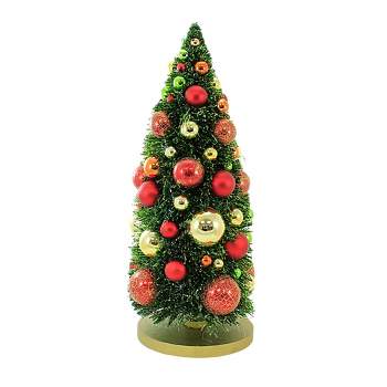 Cody Foster 16.5 Inch Bottle Brush Christmas Tree Shatterproof Ornaments Centerpiece Holiday Decoration Bottle Brush Trees