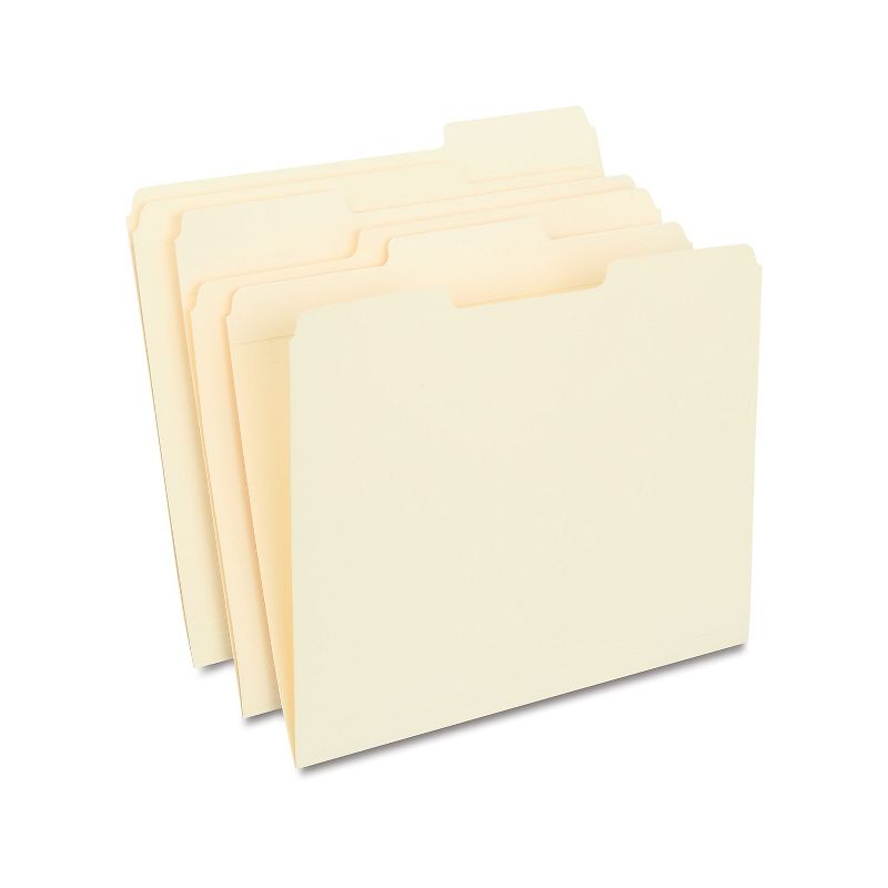 MyOfficeInnovations Manila File Folders with Reinforced Tabs 3 Tab Letter 100/Box 606806, 1 of 5