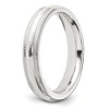 Black Bow Jewelry 4mm Sterling Silver Half Round Milgrain Comfort Fit Band - 4 of 4