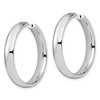 Black Bow Jewelry 6mm Polished Half Round Tube Hoop Earrings in Sterling Silver, 38mm - 2 of 4