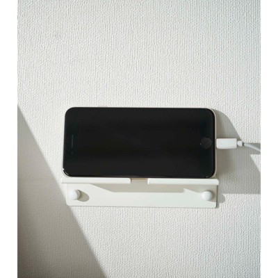 White Steel Wall-Mounted Smartphone and Tablet Holder