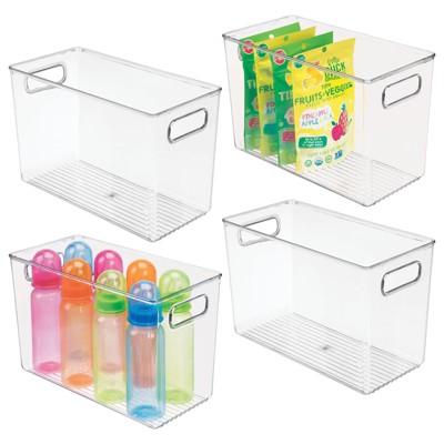 Mdesign Deep Plastic Home Storage Organizer Toy Bin - 4 Bins + 24 Labels :  Target