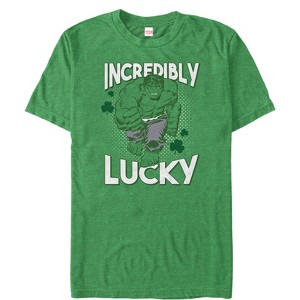 Men's Marvel St. Patrick's Day Hulk Incredibly Lucky T-Shirt - 1 of 3