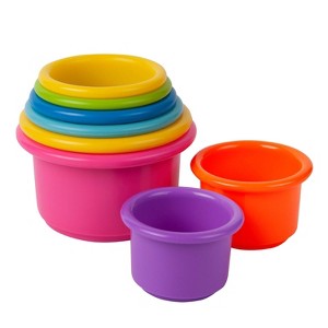 8-Piece Stacking Cups Set, Colorful Bathtub and Water Table Toys for Learning - 1 of 4
