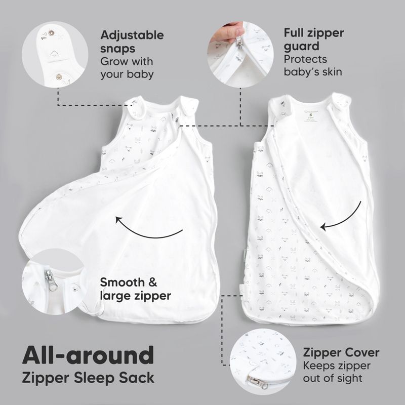 KeaBabies Organic Baby Sleep Sack Wearable Blanket, Baby Sleeping Bag 0-24 Months, Baby Sleep Sacks, 4 of 11