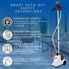 SALAV Commercial-Grade Smart Automatic Shut-off 1800W Standing Garment Steamer White - 2 of 4